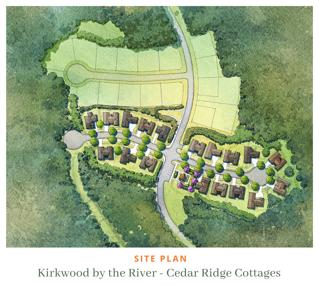 Site Plan of Kirkwood by the River - Cedar Ridge Cottages